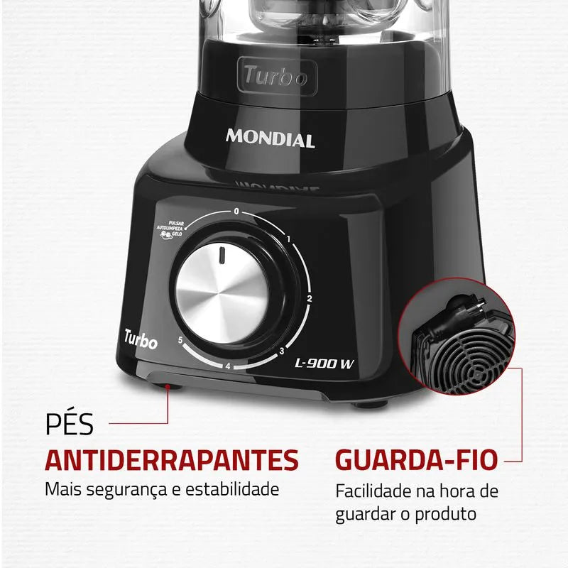 Liquidificador Mondial Turbo L-900-FB