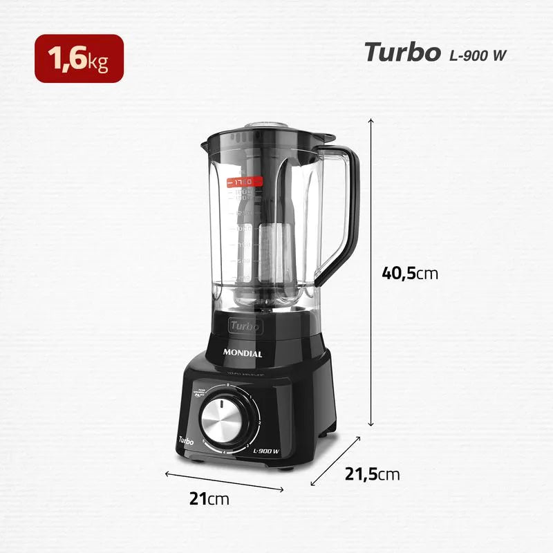 Liquidificador Mondial Turbo L-900-FB