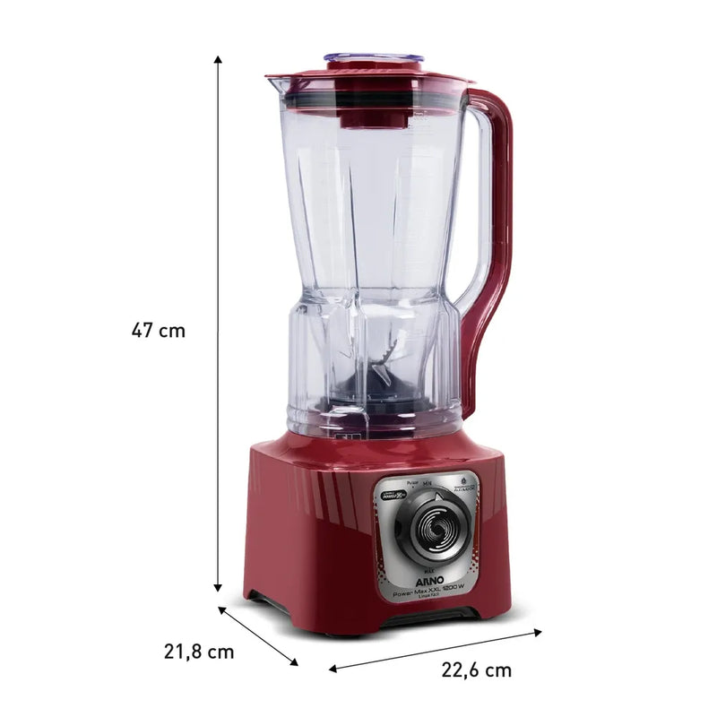 Liquidificador Arno Power Max XXL 1200W Carmim LN86