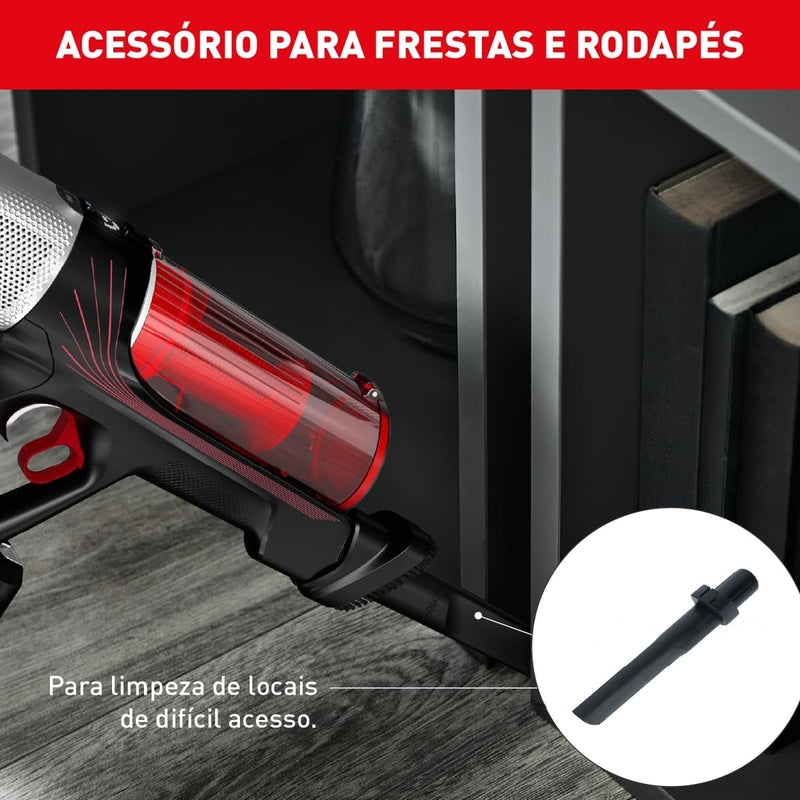 Aspirador de Pó Versatil Sem Fio Arno com Tubo Flexível e Ajuste Automático de Sucção e 7 Acessórios, RH20 Bivolt