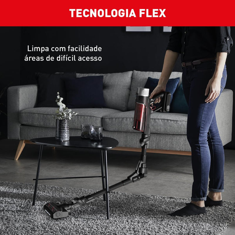 Aspirador de Pó Versatil Sem Fio Arno com Tubo Flexível e Ajuste Automático de Sucção e 7 Acessórios, RH20 Bivolt