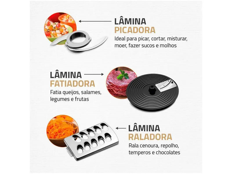 Multiprocessador de Alimentos Mondial Preto - 220V