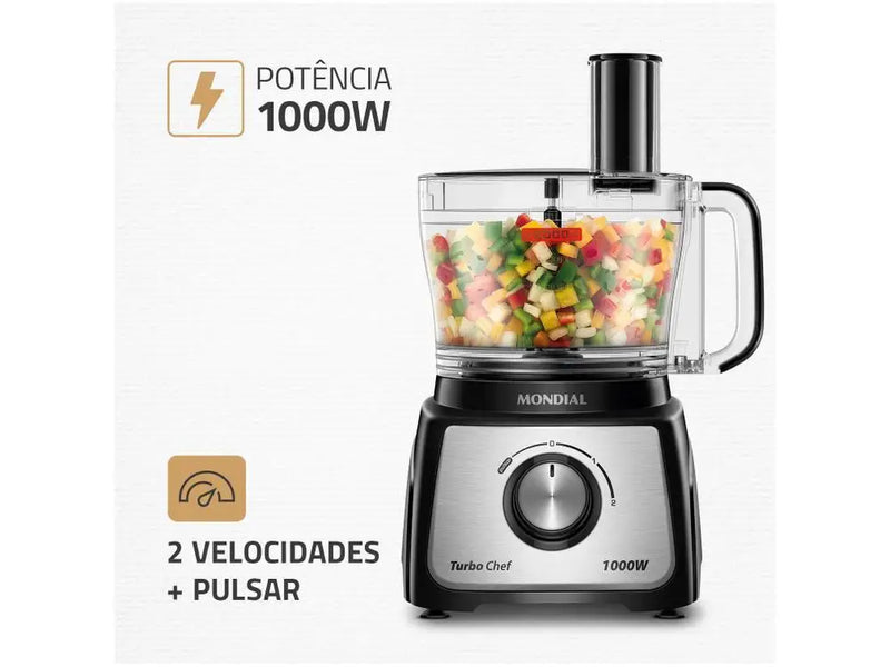 Multiprocessador de Alimentos Mondial Preto - 220V