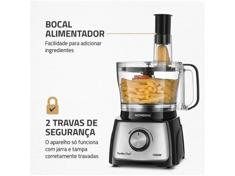 Multiprocessador de Alimentos Mondial Preto - 220V