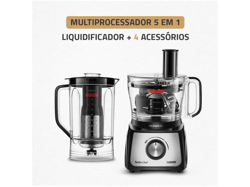 Multiprocessador de Alimentos Mondial Preto - 220V