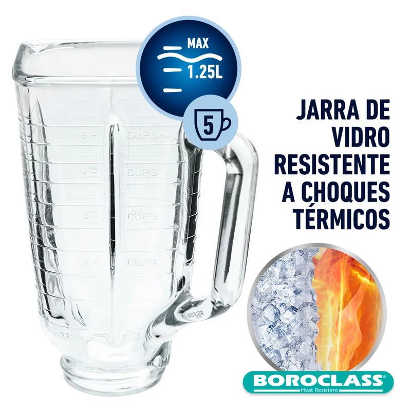 Liquidificador New Osterizer Clássico Chrome Oster 1,25L